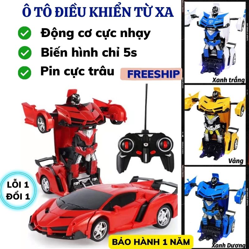 Ô tô điều khiển từ xa đồ chơi điều khiển biến hình robot