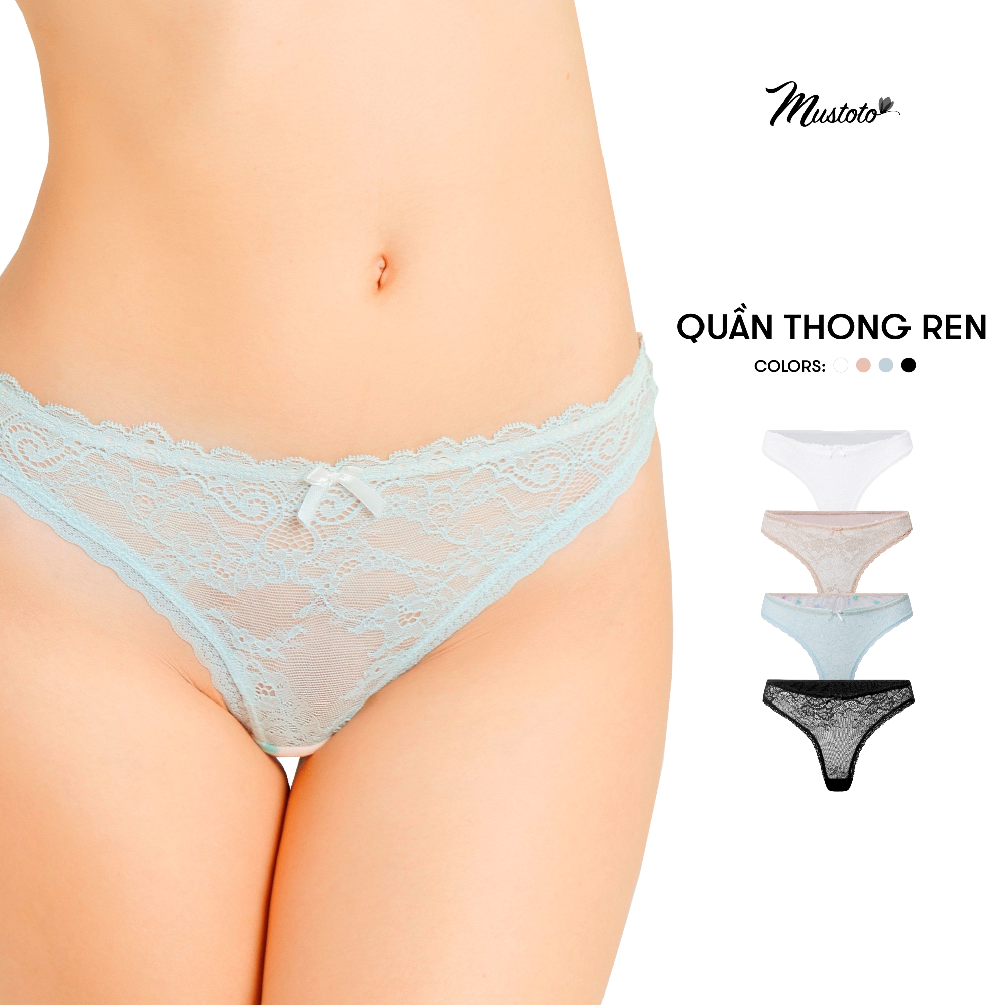 Quần Lót Nữ Lọt Khe Thong Ren Lưng Thấp Foxglove (Mustoto MQ05)