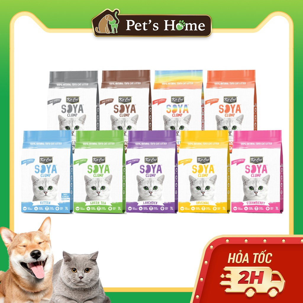 Cát đậu nành Kit Cat Soya Clump cho mèo 7L