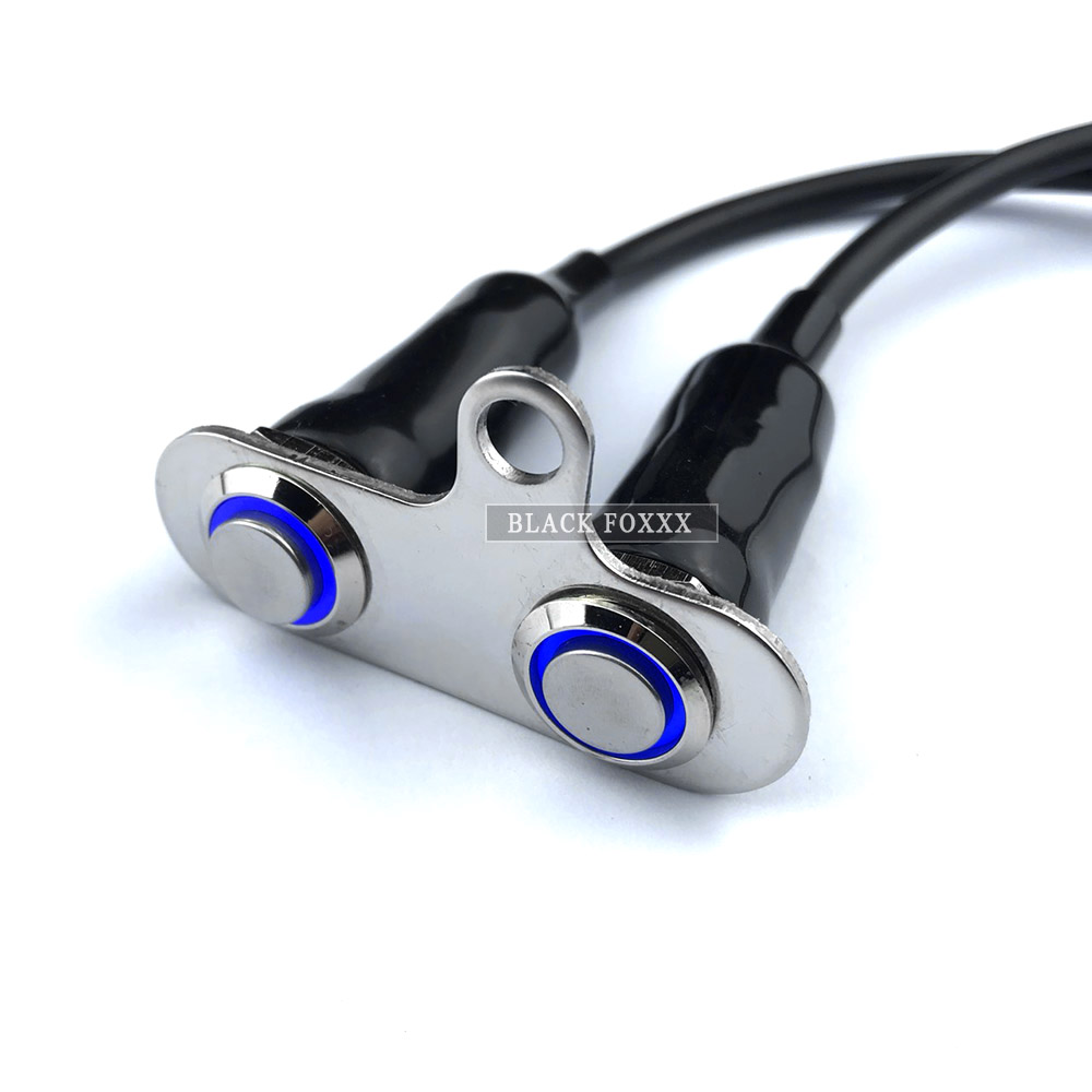 [HCM]Công Tắc Led 2 Nút On Off Gắn Cùm Xe [ 2 Nút Ngang ]