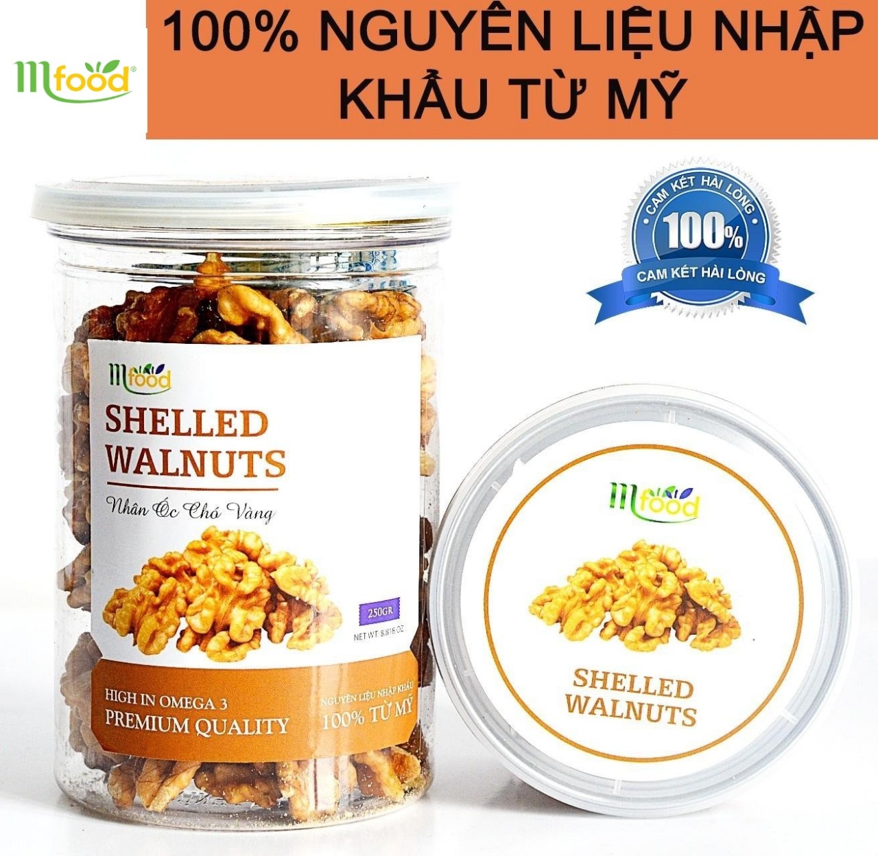 [HCM]Nhân Óc Chó Nhập Khẩu Mỹ Mfood Hủ 250G