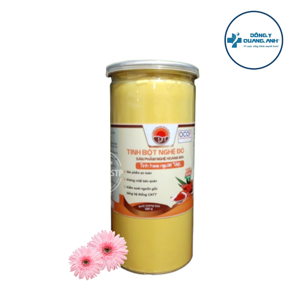 Tinh bột nghệ đỏ lọ 500 gam - đông y quang anh- ocop