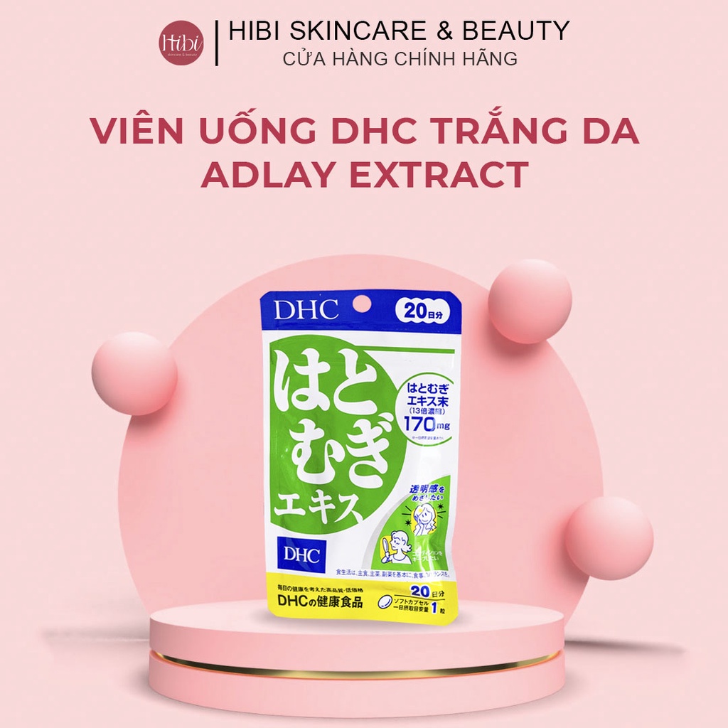 Viên uống trắng da DHC Adlay Extract Nhật Bản 20 Ngày gói 20 viên