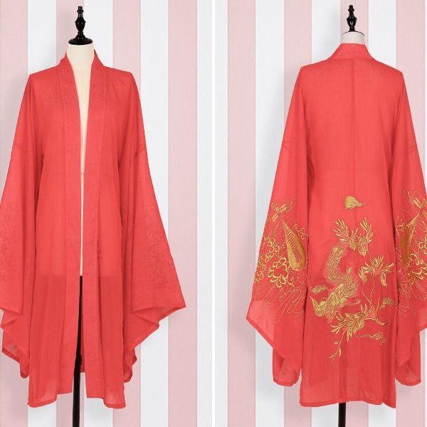 Áo khoác tay lớn  thêu khoác trang phục cổ trang hán phục