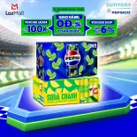 Combo 2 Thùng 24 Lon Pepsi Vị Chanh Không Calo và 7UP Soda Chanh Không Calo, Không Đường (320ml/lon)