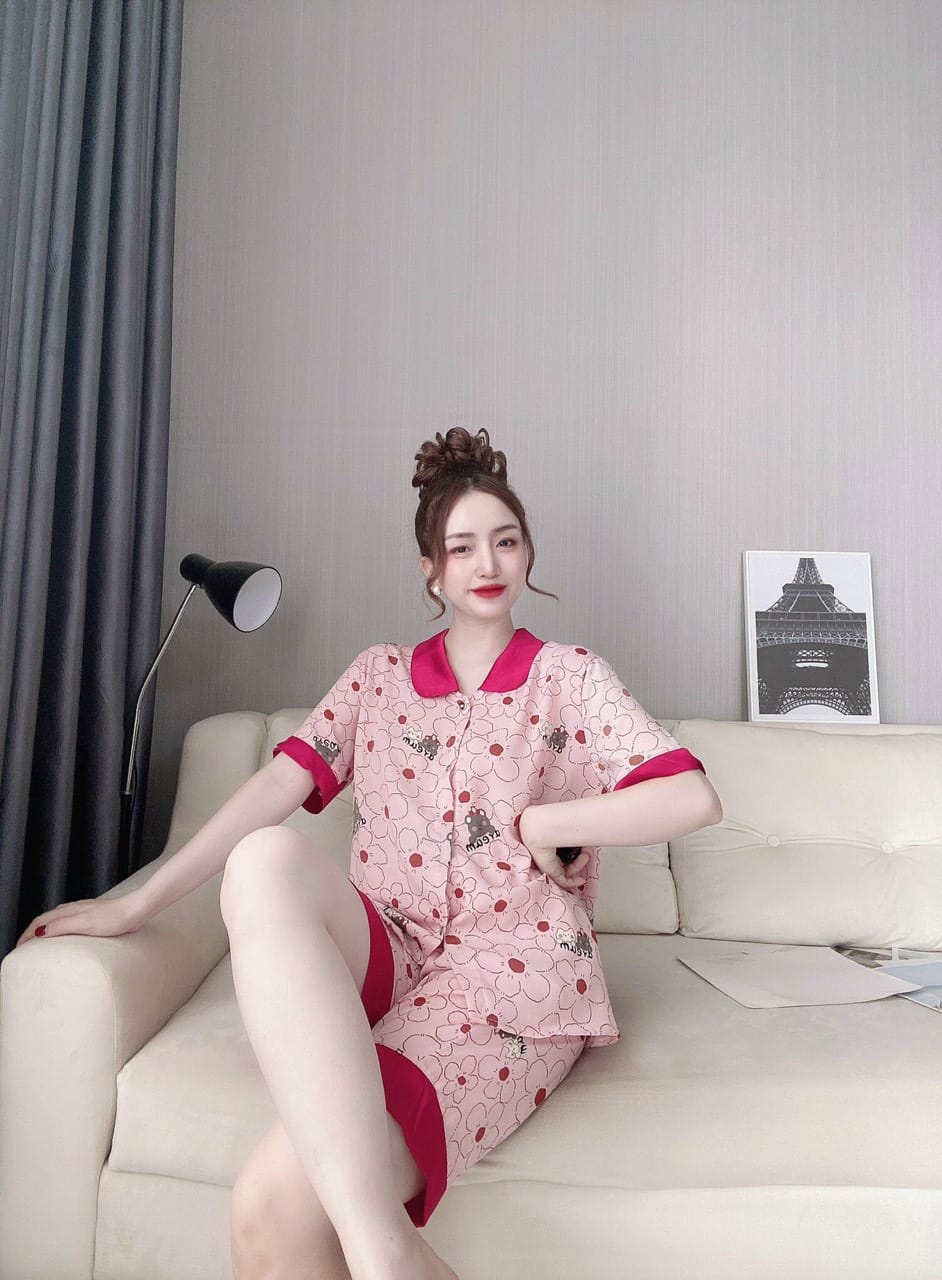 Đồ bộ mango quần ngố , xinh yêu - mẫu mặc sp thật