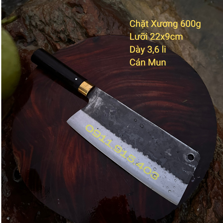 Dao chặt xương thép không gỉ rèn thủ công từ thép 420HC