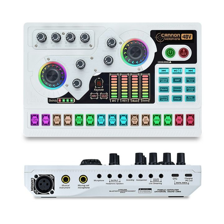 Sound card X5 dùng cho micro livestream hỗ trợ nguồn 5v 48v tích hợp pin sạc các hiệu ứng âm thang và chế độ đổi giọng | Lazada.vn