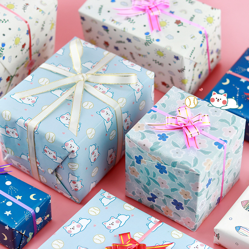 Bộ 5 Giấy bọc sách vở / Giấy gói quà / giấy bao tập / giấy bao vở họa tiết nhí