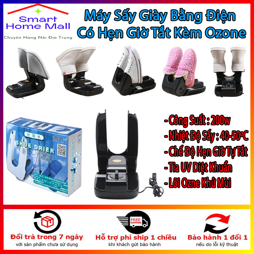 Máy sấy giầy , máy sấy khử mùi giày Qiao Qiao - Máy sấy giày-Máy sấy khô giày-Máy khử mùi giày-Máy sấy giày và khử mui hôi của giày cao cấp-Máy Sấy-Máy-Tiết kiệm điện-Có chức năng hẹn giờ. Bảo Hành 6 tháng.