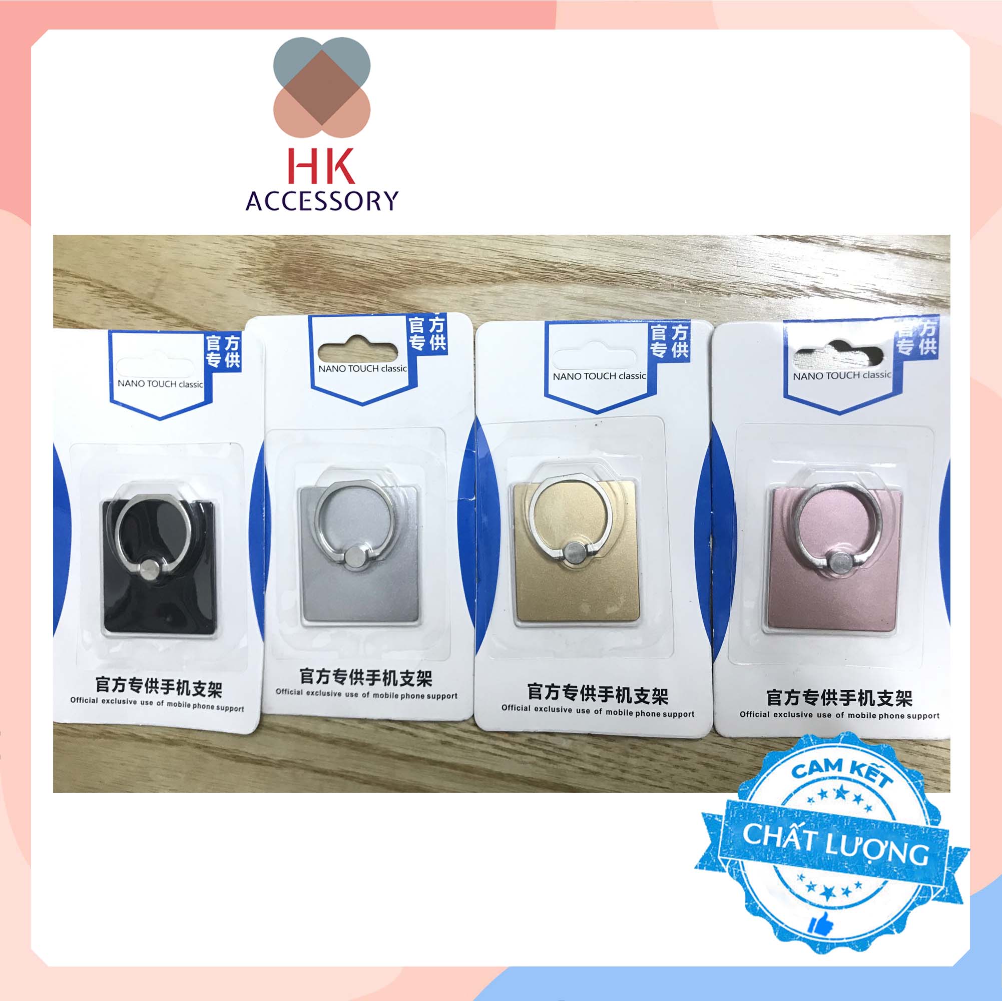 Iring Nhẫn kim loại xoay 360 độ phù hợp mọi loại điện thoại