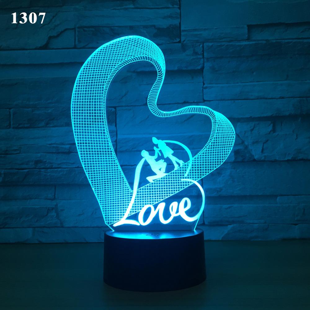Đèn led ngủ 3D cute gồm remote điều khiển từ xa