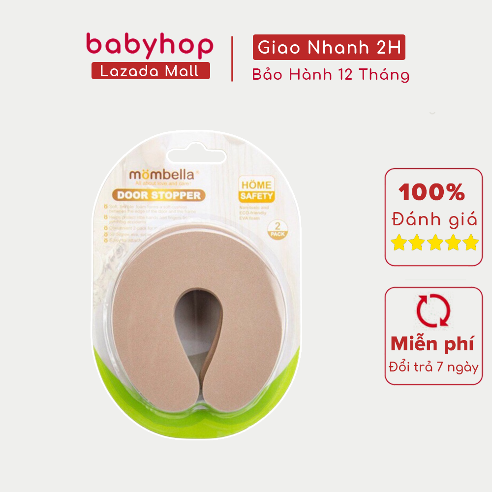 Bộ 2 chặn cửa chữ C Mombella thiết kế nhỏ gọn dễ sử dụng an toàn cho bé