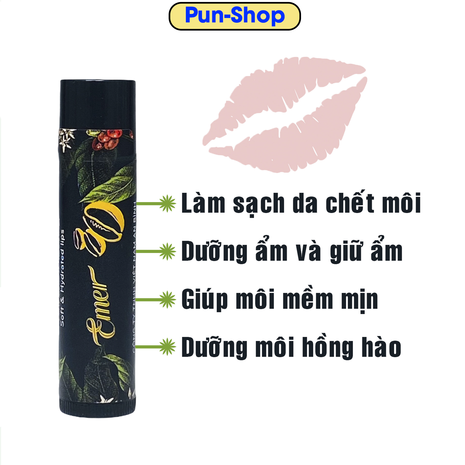 Son tẩy da chết môi lip scrub giảm thâm và dưỡng môi Emer làm sạch tế bào chết, tái tạo môi thâm, bờ môi căng mọng 5g