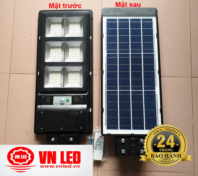Đèn đường led năng lượng mặt trời 120W không cần đèn