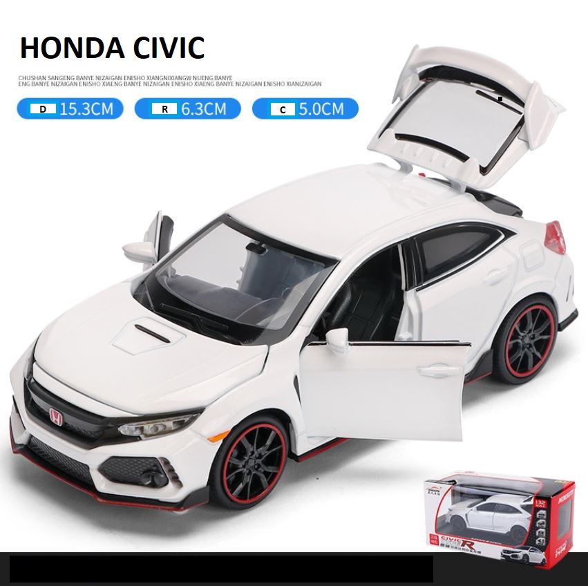 Xe mô hình Honda Civic R - Chính hãng MINIAUTO - Tỉ lệ 1/32