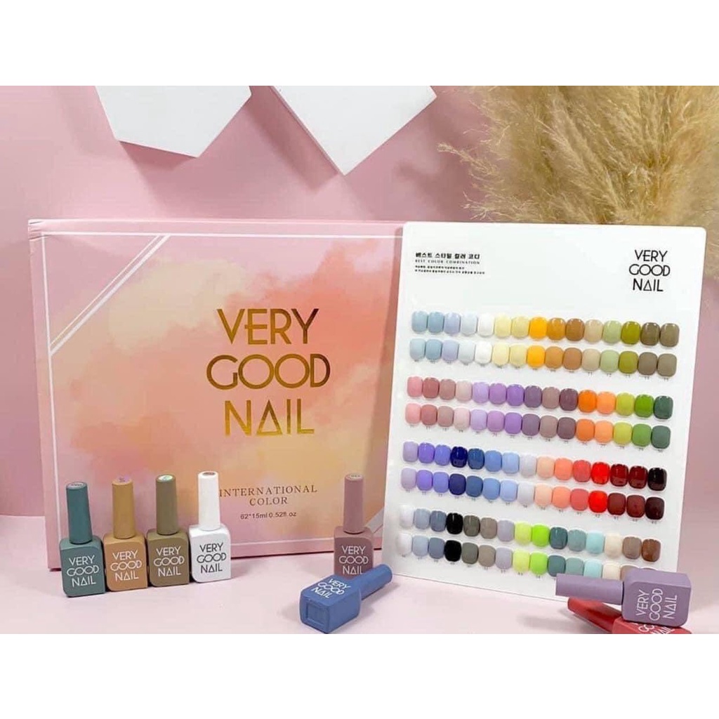Set sơn gel very good nail 60 màu - tặng kèm bảng màu, base top