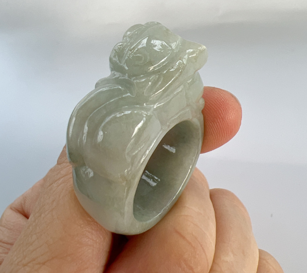 Nhẫn nam tì hưu ngọc cẩm thạch thiên nhiên mang thịnh vượng và bình an,đủ size.