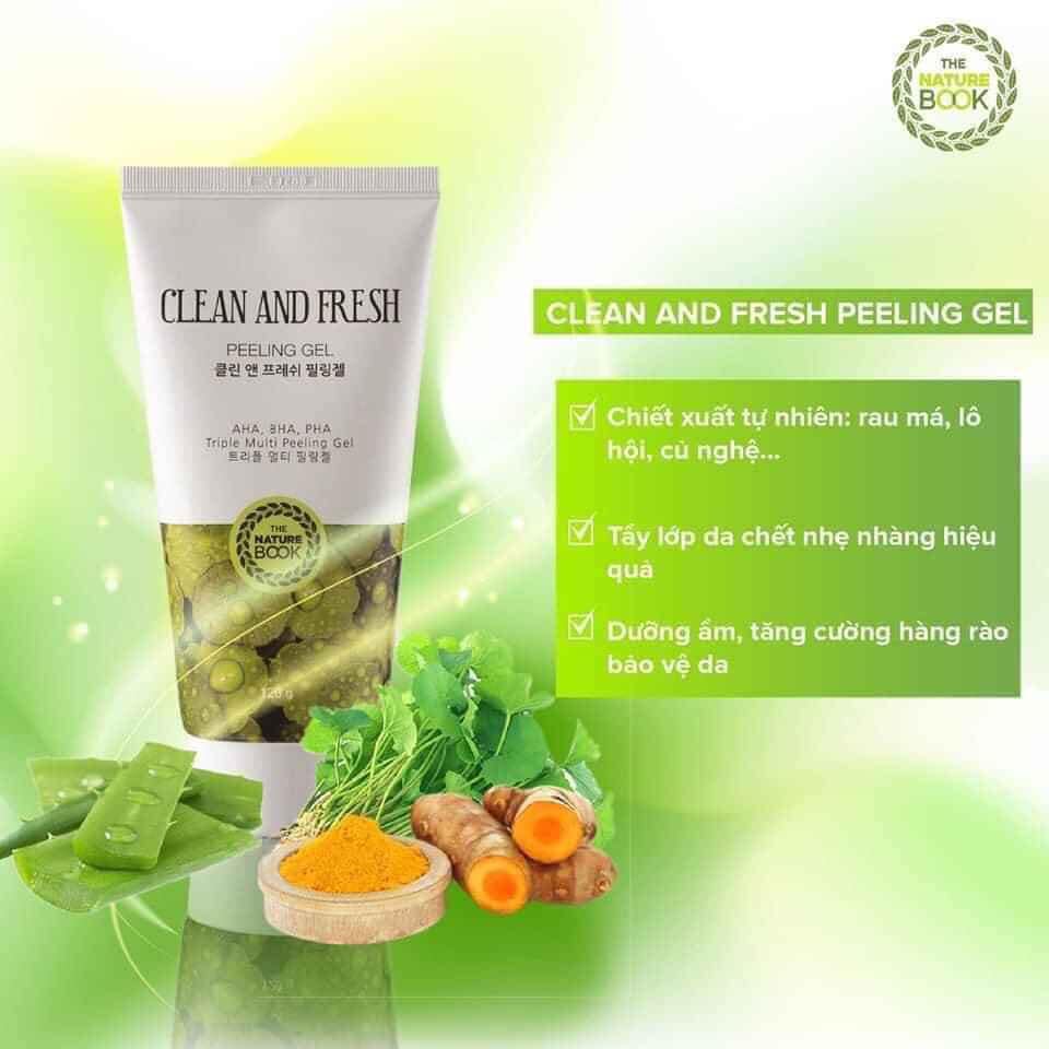 The Nature Book Tẩy da chết Dưỡng ẩm Clean and Fresh Peeling Gel