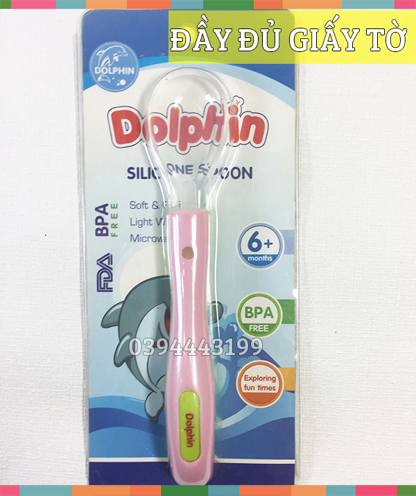 Thìa tập ăn dặm cho bé silicone dolphin dp040