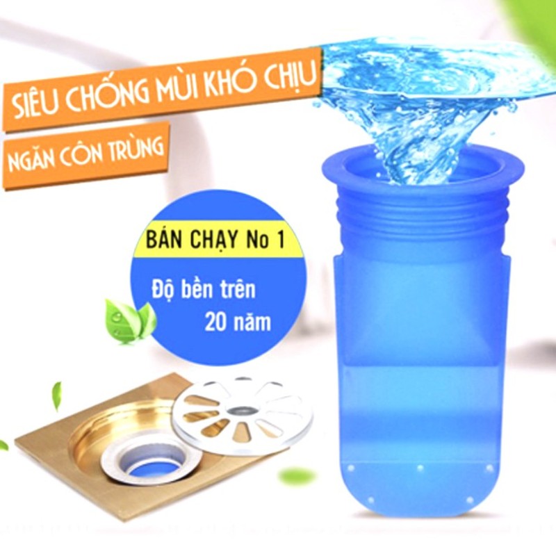 Bộ Van Ngăn Mùi Hôi Cống Kèm Nắp Nhựa, Phụ Kiện Phễu Cao Su Silicon Lắp Thoát Sàn Nhà Tắm Phòng Vệ Sinh
