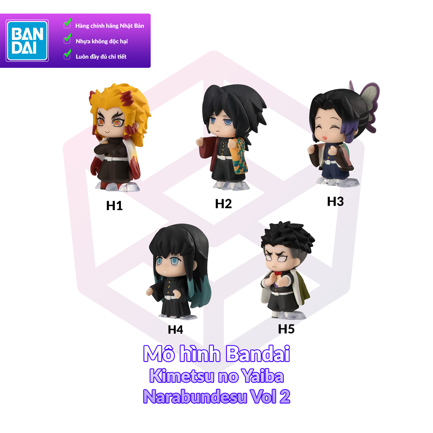 Mô hình Bandai Demon Slayer Kimetsu no Yaiba Narabundesu Vol 2