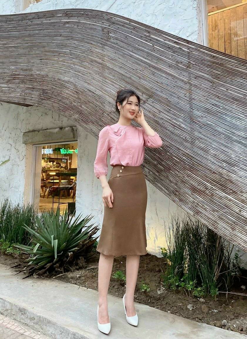 Chân váy công sở - dáng đuôi cá