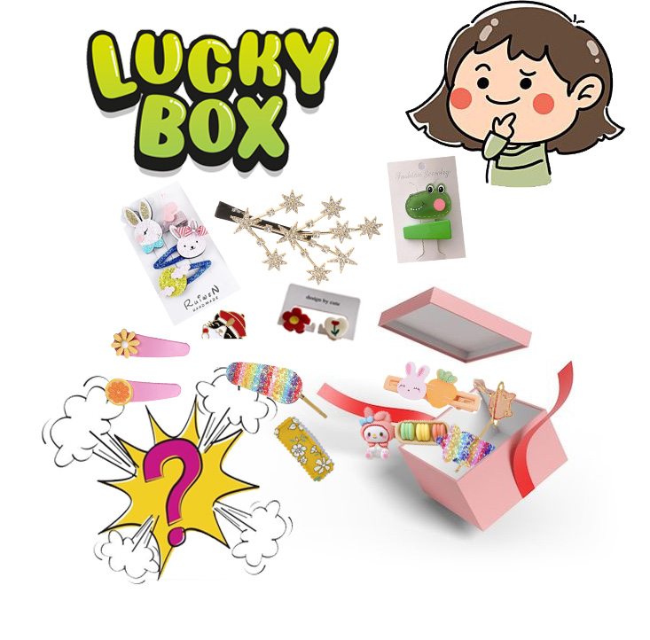 Lucky box phụ kiện tóc / hộp quà bí ẩn test may mắn 01 món quà