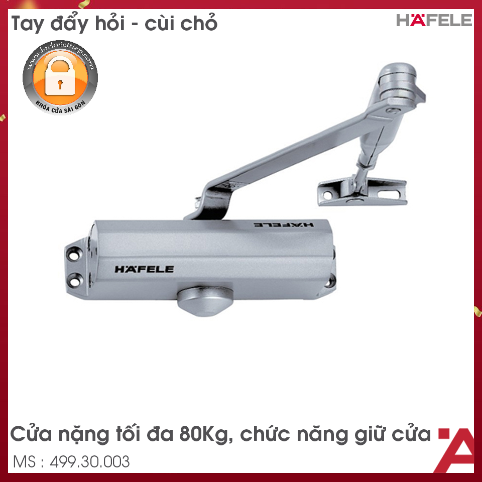 Tay đẩy hơi - cùi chỏ cửa hafele 499.30.003