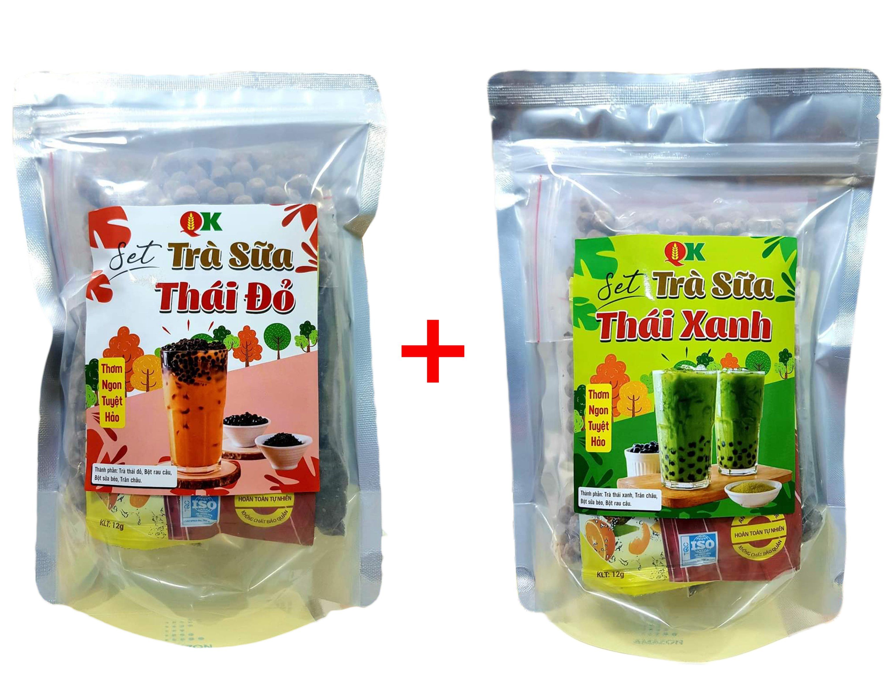 Set nguyên liệu trà sữa thái xanh/ trà sữa thái đỏ nấu 2.5-3 lít