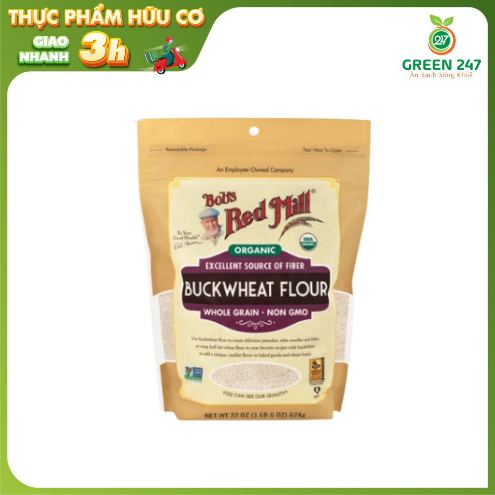 Bột kiều mạch hữu cơ 624g bob's red mill green247 pvn752 chính hãng