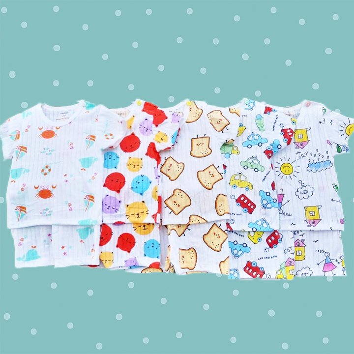 [HCM]| SIZE ĐẠI |COMBO 3  bộ cotton giấy  bé trai gái | ngắn tay | siêu mịn mát cho bé