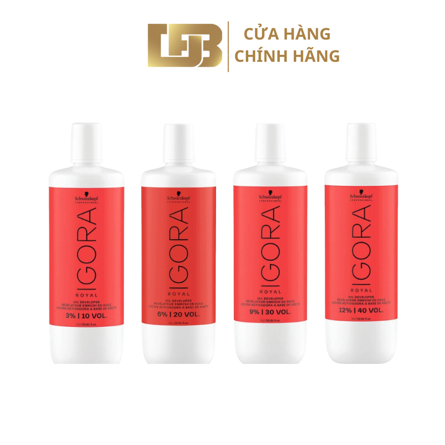 Oxy trợ nhuộm schwarzkopf igora 3%,6%,9%,12% 1000ml