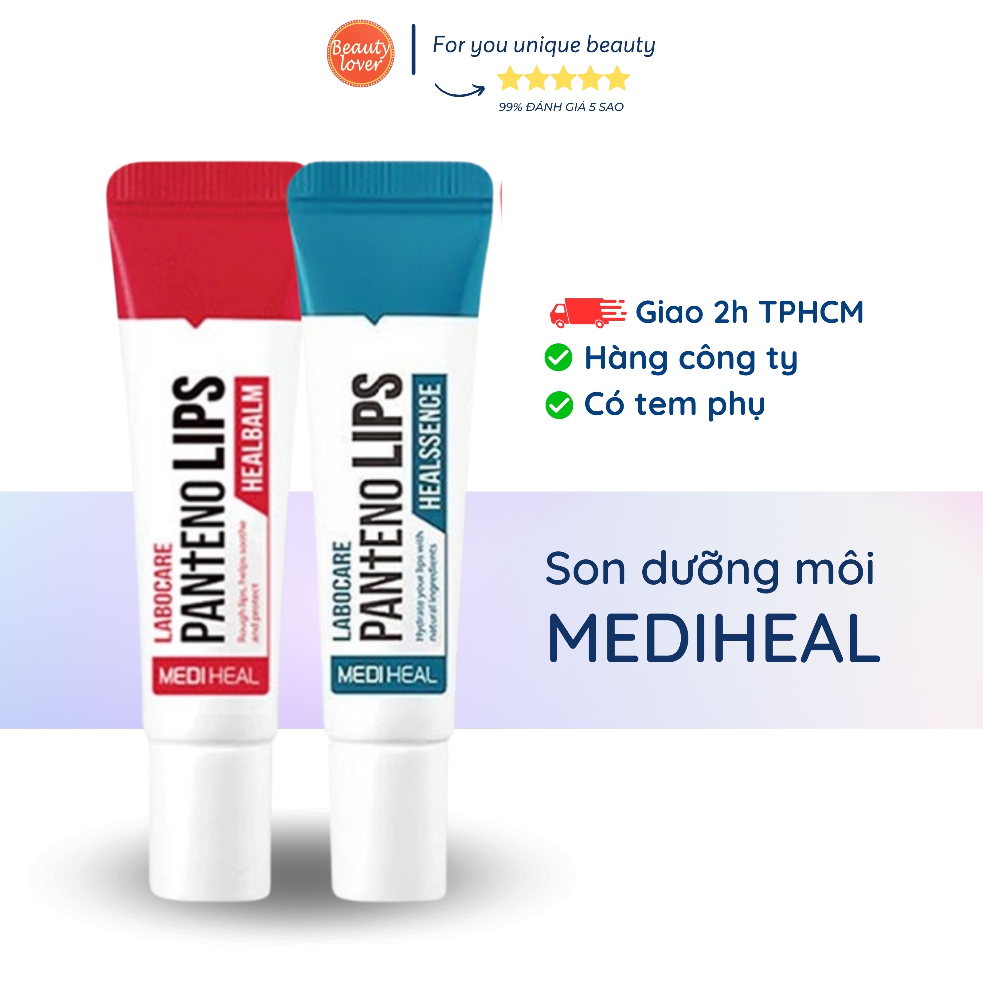 Son dưỡng môi Mediheal Labocare Pantenolips Healssence 10ml dưỡng môi làm mềm và hồng môi - Beauty Lover