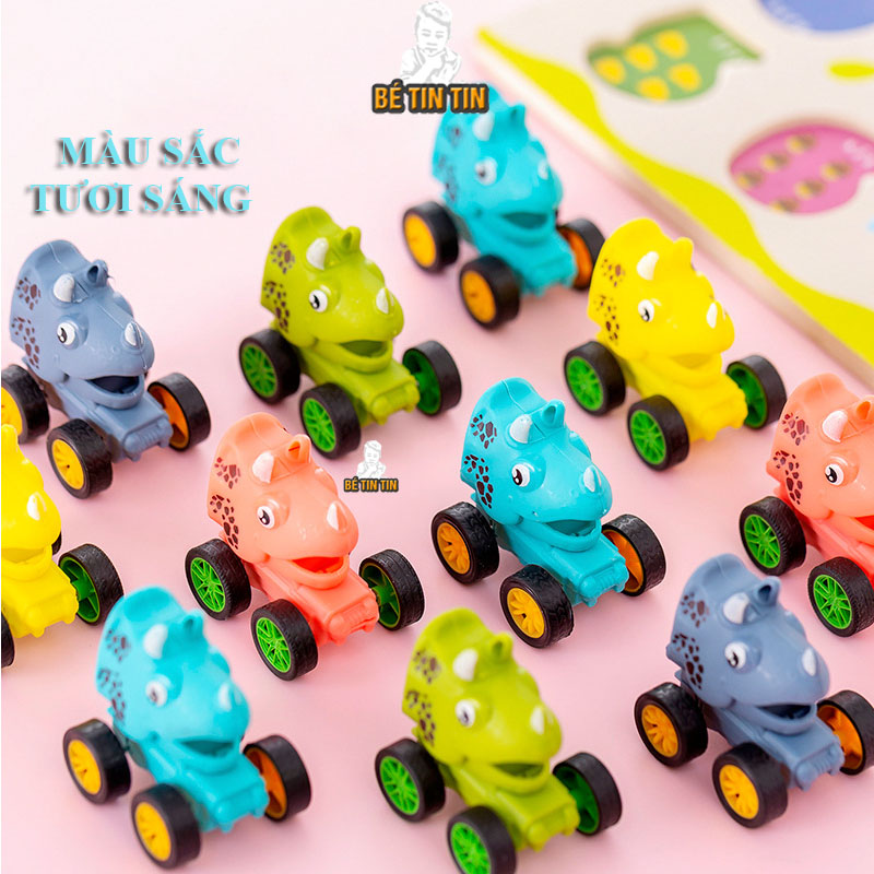 Xe mini chạy cót Khủng Long, đồ chơi xe chạy cót cho bé