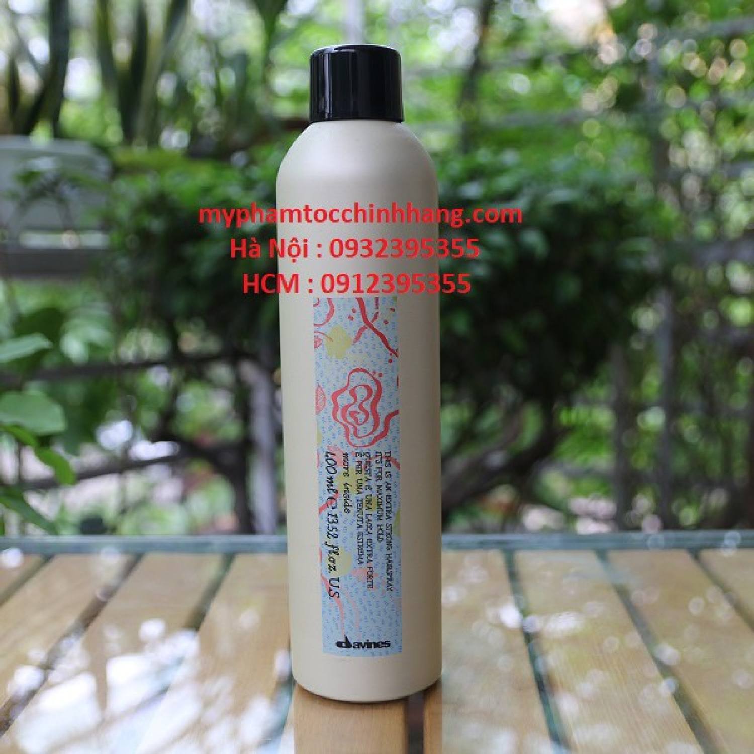 Gôm xịt cứng giữ nếp lâu dài davines extra strong hairspray 400ml