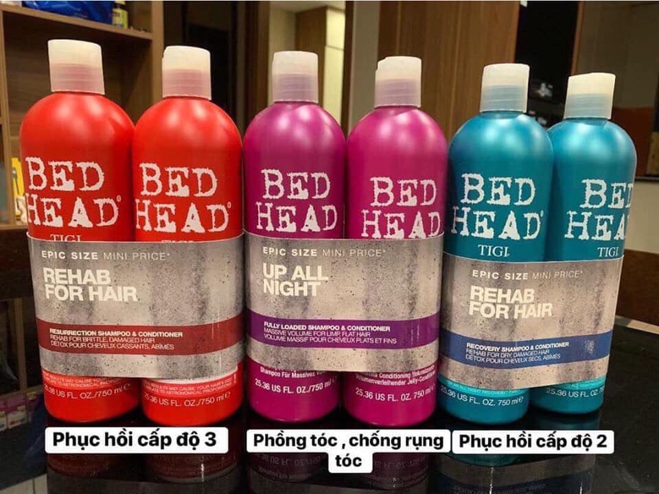 Cặp gội - xả tigi bed head màu đỏ