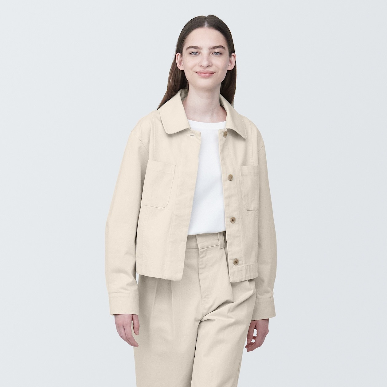 Áo khoác nữ vải kapok muji