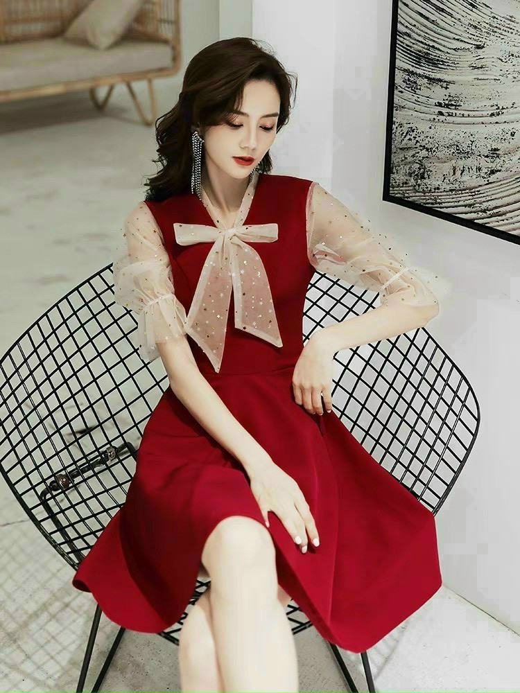 Đầm dáng xòe ảnh có thật
