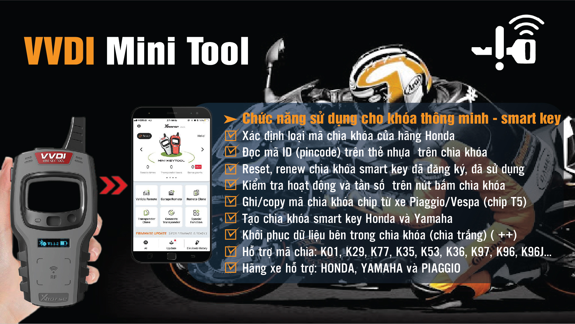 Vvdi mini keytool phiên bản quốc tế Công cụ chuyên dụng làm khóa