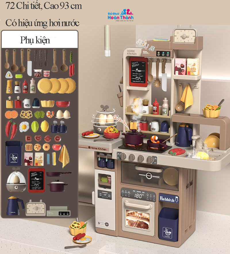 Đồ chơi nhà bếp trẻ em, mô phỏng đồ dùng nhà bếp nấu ăn cao 93 cm