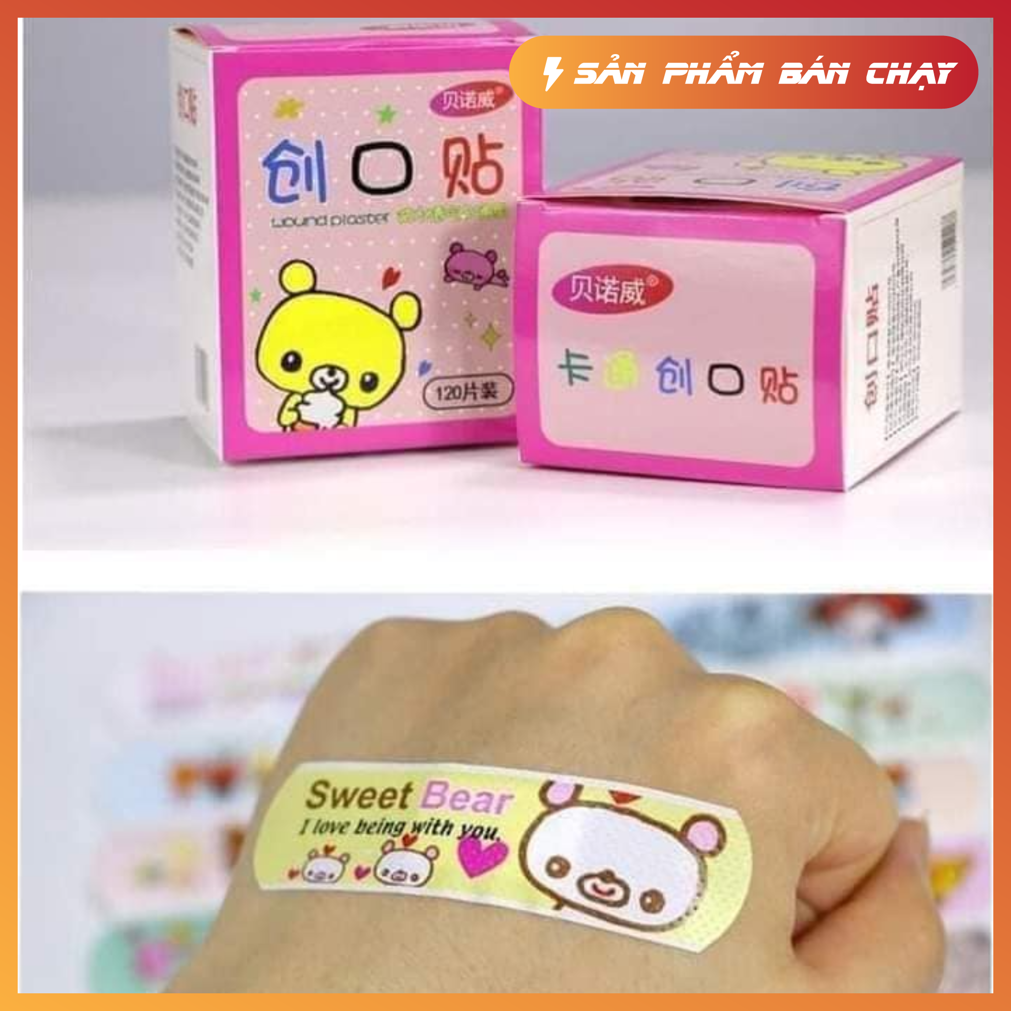 Hộp Băng Dán Cá Nhân Hoạt Hình, Loại 100 Miếng Nhiều Hình, An Toàn Tuyệt Đối Cho Bé, TITM35