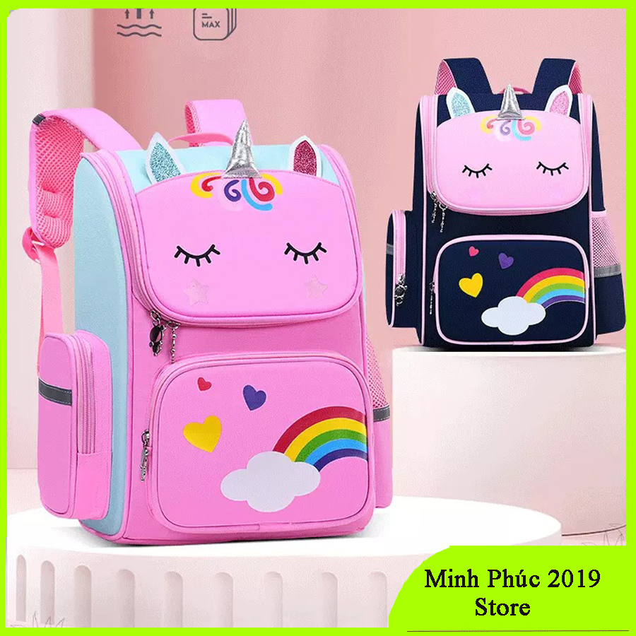 [HÀNG ĐẸP- SIZE 41CM- LỚP 3-7- NHIỀU MÀU] Balo chống gù có phản quang xinh xắn cho bé gái, bé trai, siêu nhẹ, siêu xịn, cặp sách học sinh có phản quang, chống gù lưng