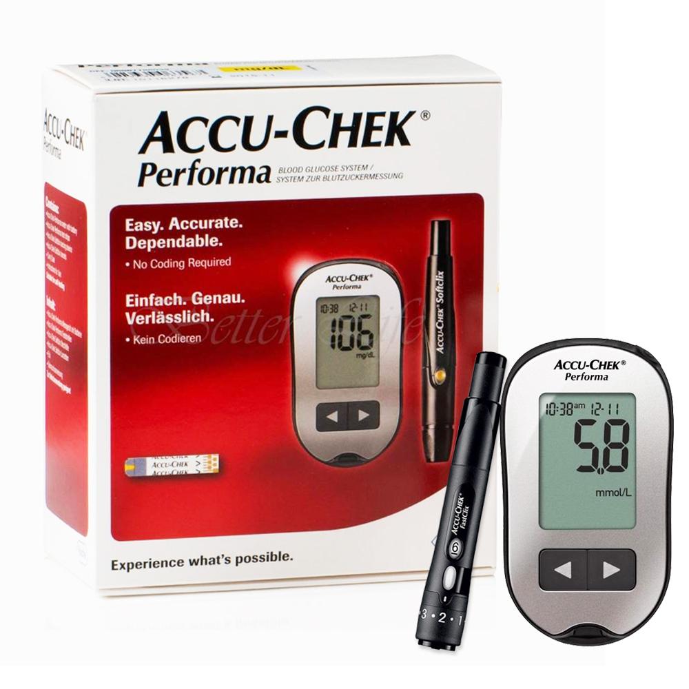 Máy Đo Đường Huyết Accu-Chek Performa tặng 10 Que thử và 10 kim chích máu