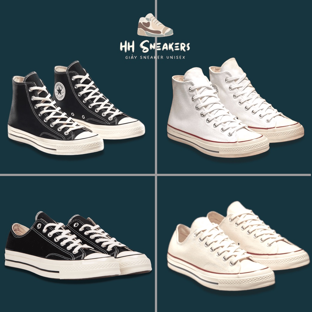 Giày Converse 1970s  cao cấp - Giày CV 1970s cao cổ, thấp cổ đủ màu đen trắng nam nữ , lót xanh đế bóng Full Box