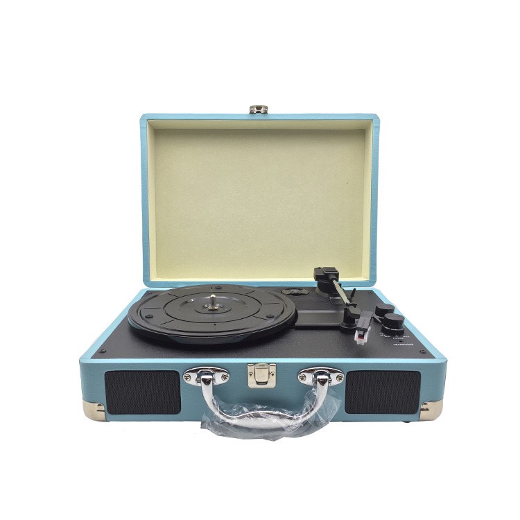 mâm than LP vinyl turntable đa năng tự hành dáng vali có loa bên trong , có cổng out xuất amply chất âm mộc mạc Bảo Hành 6 Tháng Tặng kèm đĩa than