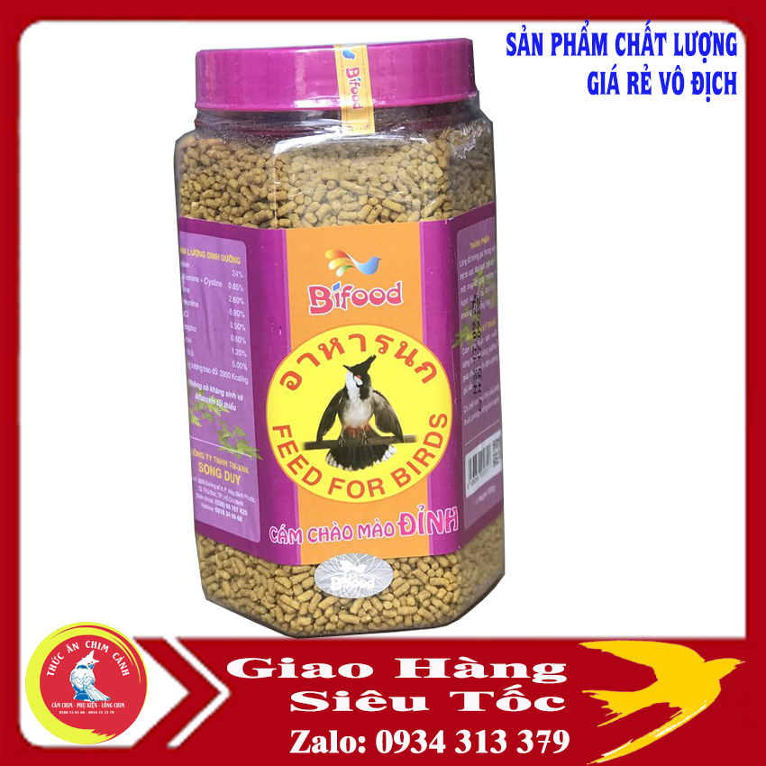 [Free Ship]  Cám Chim chào mào Bifood, cám BIFOOD Dưỡng, đấu, bổi, mượt lông, bền lửa, bề bỉ trong t