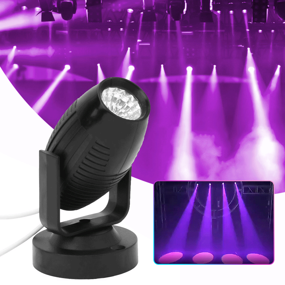 Đèn pha sân khấu led rgb 85-265v 360 độ ktv bar dj disco tiệc cưới đèn chiếu điểm không khí đèn ngủ neon vỏ đen