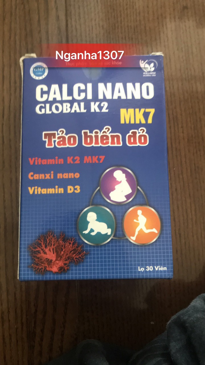Calci Nano K2 tảo biển đỏ bổ sung calci cho mọi người