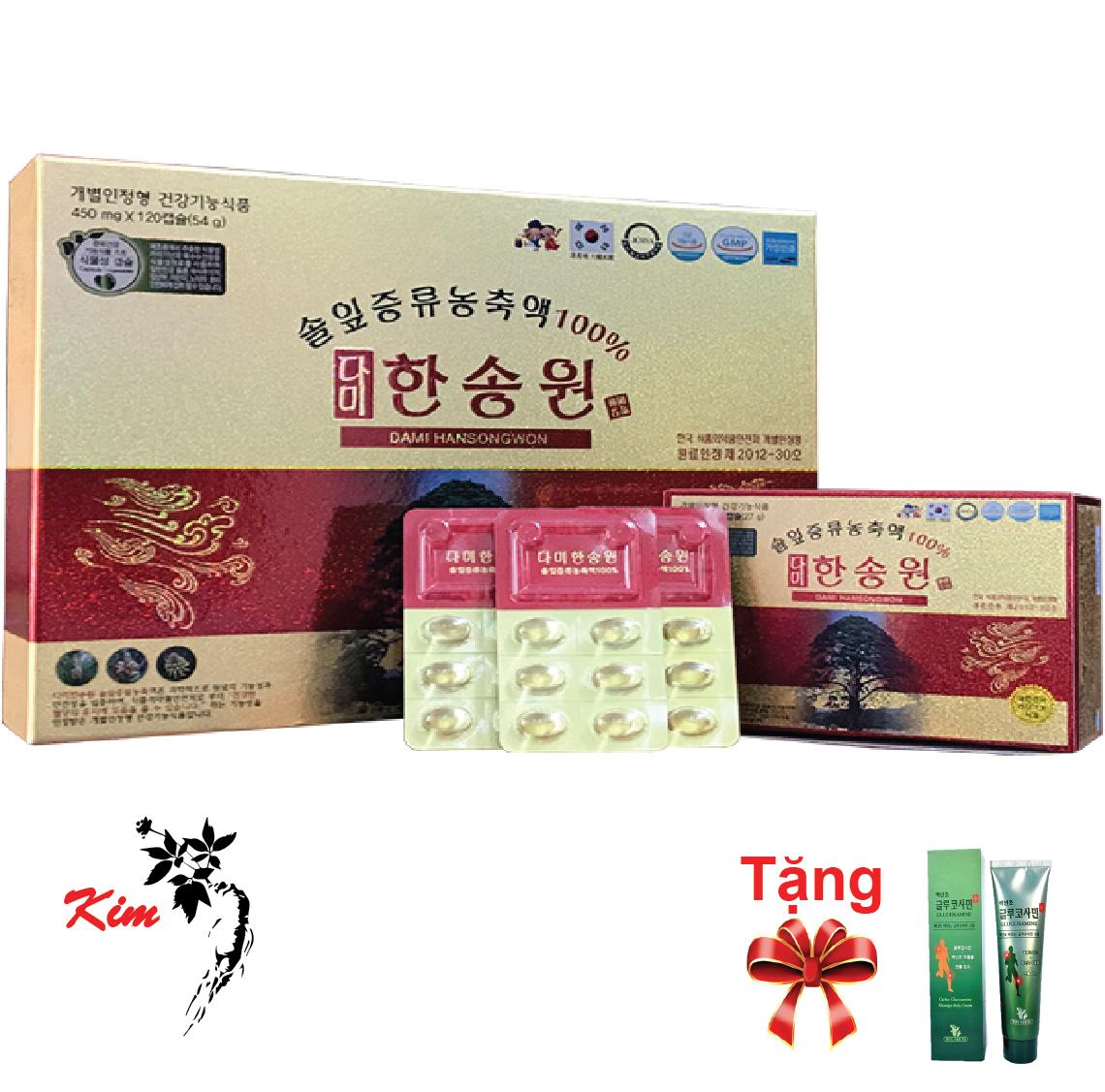[HCM]Tinh dầu thông đỏ nội địa HQ Dami Hangsongwon 120 viên
